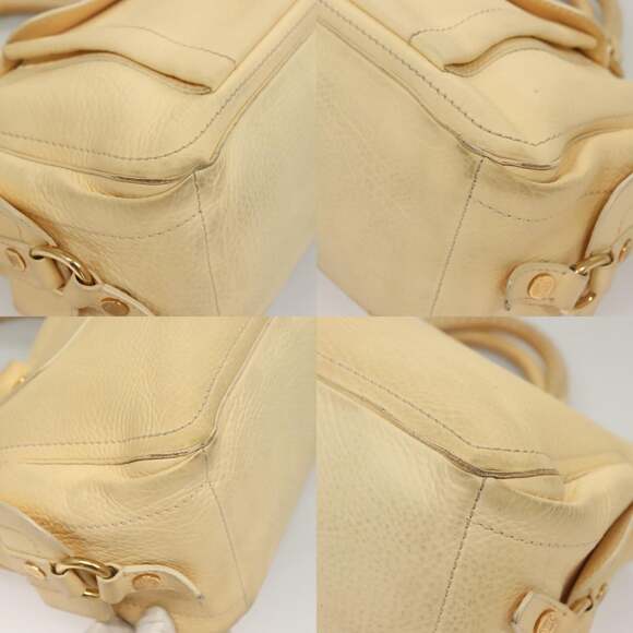 CELINE Boogie Hand Bag Leather Beige Gold - Picture 10 of 13